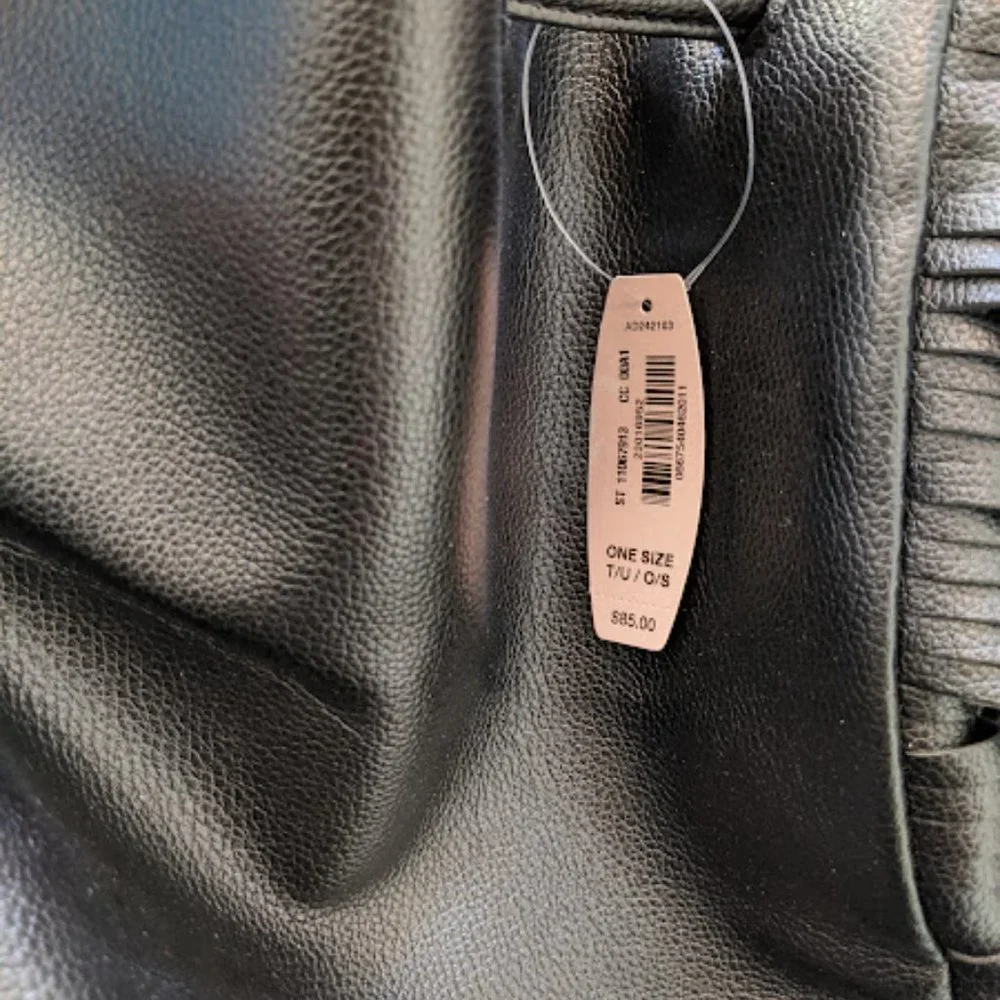 NWT Victoria's Secret Black Fringe Backpack